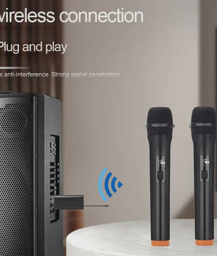 Draadloze Microfoon Set 2.4G - 2 Kanaals Handheld Microfoons voor Karaoke, Feest & Presentatie