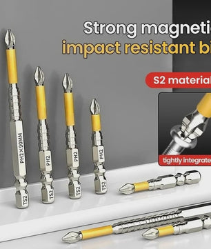 PH2 Magnetische Schroefbit Set - Anti-slip & Hoge Hardheid - Diverse Lengtes (25-150mm) - S2 Staal