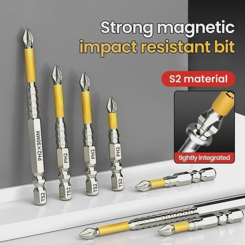 PH2 Magnetische Schroefbit Set - Anti-slip & Hoge Hardheid - Diverse Lengtes (25-150mm) - S2 Staal
