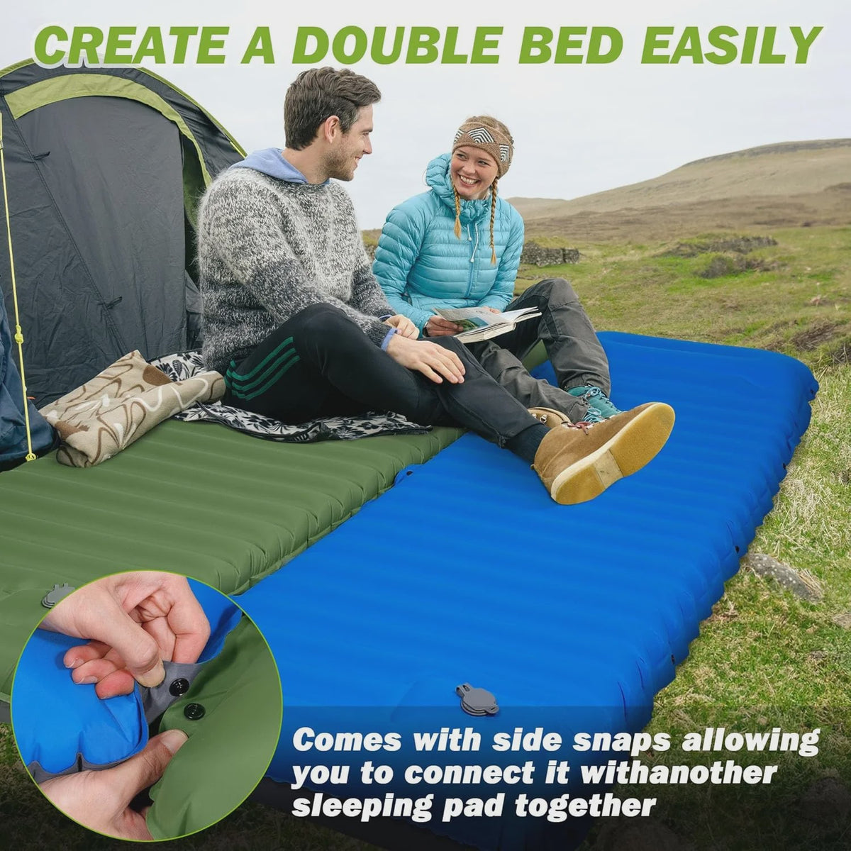 Extra Dikke Zelfopblaasbare Slaapmat - 10cm Dikte, Kamperen & Outdoor