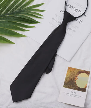 Zwarte Strik met Rits - Stijlvolle Unisex Strik voor Dames en Heren