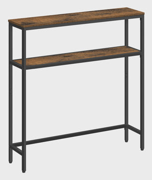 Smal Console Dressoir met 2 Etages - 80x20x100 cm - Industrieel Design