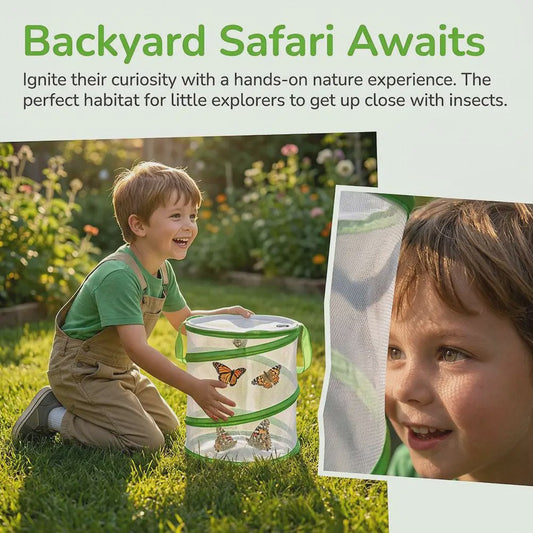 Vouwbare Insectenkooi & Vlinderterrarium - Ademend Mesh Net voor Buitenobservatie