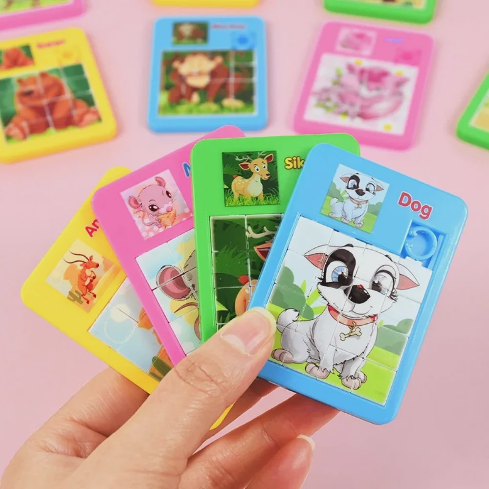 Set van 12/24 Mini Puzzels met Dieren - Educatief Speelgoed voor Kinderen