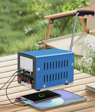 20W Hand Crank Noodstroom Generator - Draagbaar Opladen via USB voor Reizen & Camping