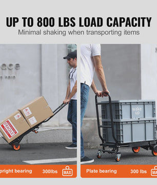 Opvouwbare Handkar Aluminium - 136 kg Laadvermogen - Draagbare Transportkar
