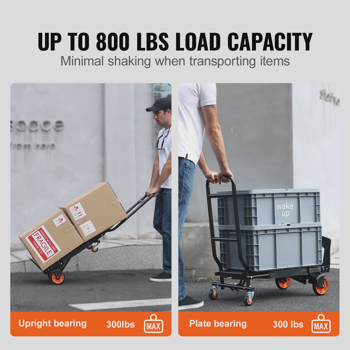 Opvouwbare Handkar Aluminium - 136 kg Laadvermogen - Draagbare Transportkar