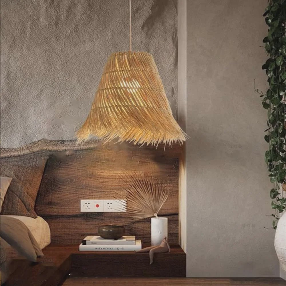 Sfeervolle Rotan Hanglamp 50cm - Natuurlijke Woonkamer & Slaapkamer Verlichting