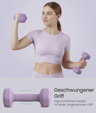 SONGMICS Dumbbell Set met Standaard - 2x1kg, 2x3kg, 2x5kg - Gecoat
