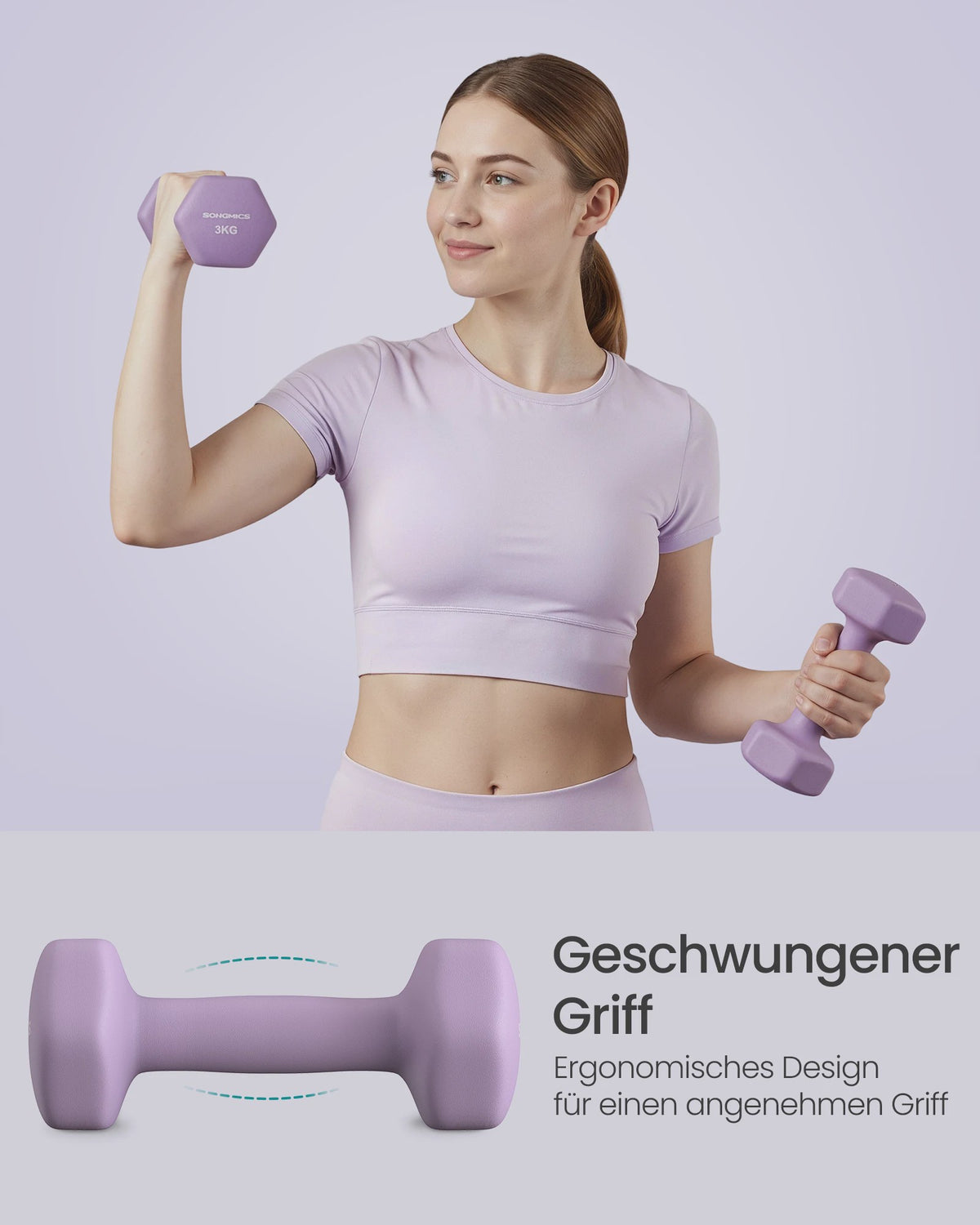 SONGMICS Dumbbell Set met Standaard - 2x1kg, 2x3kg, 2x5kg - Gecoat