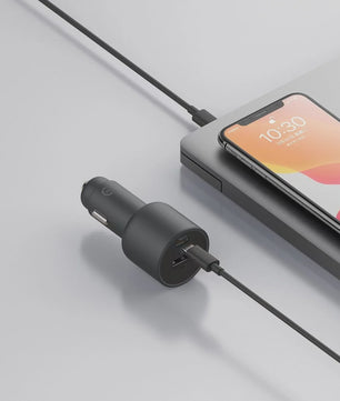 MIJIA 100W Snellader Auto Oplader met Dubbele USB-A & USB-C Poort & 5A Kabel