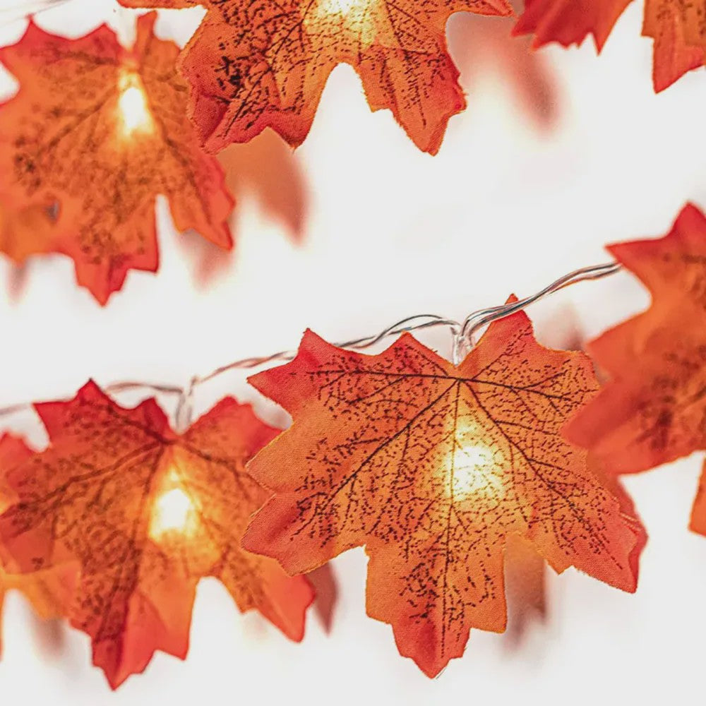 LED Slinger met Kunst Maple Bladeren - 2/3/6M - Halloween, Kerst & Thanksgiving Decoratie