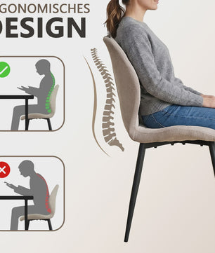 Set Eetkamerstoelen Nordic Stijl - Comfortabel Velvet met Metalen Poten (Per 2, 4 of 6)