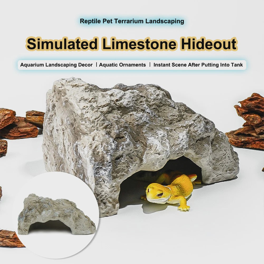 Natuurlijke Rots Schuilplaats & Basking Platform voor Reptielen