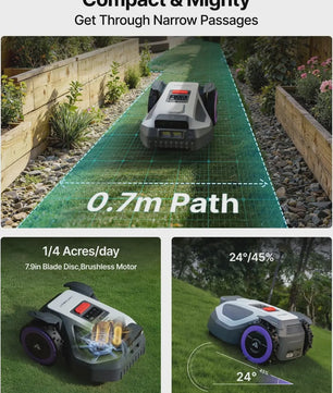 ANTHBOT M9 Robotmaaier: Draadloze RTK+Vision grasmaaier met AI, app-bediening en multi-zone mapping