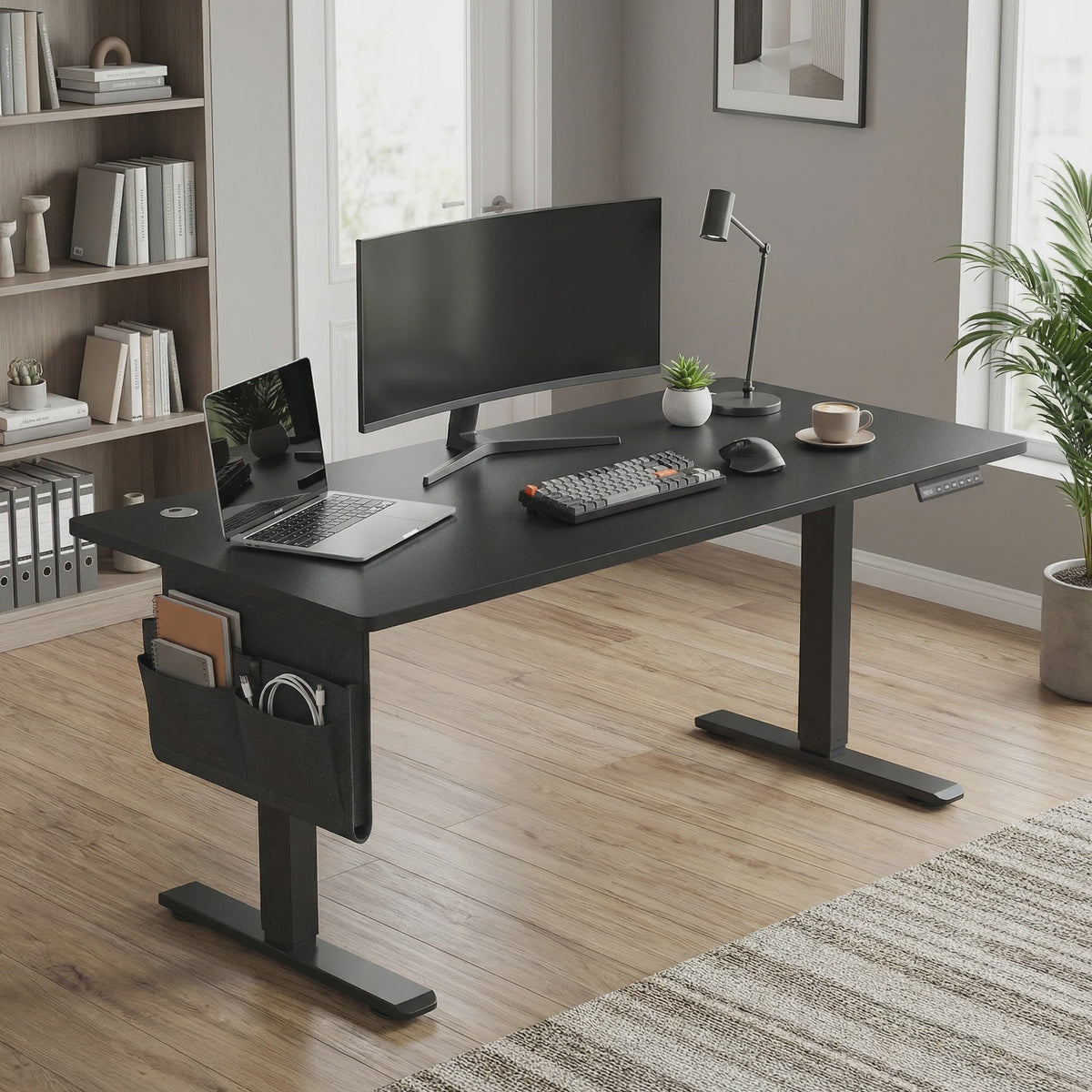 Elektrisch in hoogte verstelbaar bureau 140x60 cm - Songmics