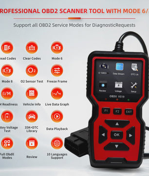V519 OBD2 Autodiagnose Scanner Tool met Kleurenscherm voor Motorgezondheidscontrole