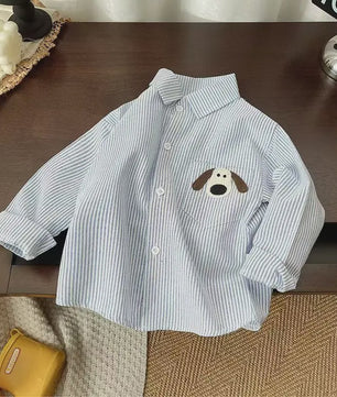 Lange Mouwen Kinder Shirt met Hondje Print - Lente Collectie voor Jongens & Meisjes (1-4 Jaar)