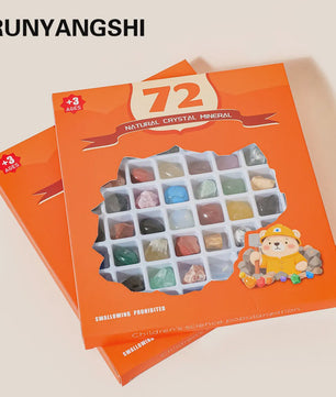 72 Delige Set Natuurlijke Kristallen en Edelstenen - Cadeaubox