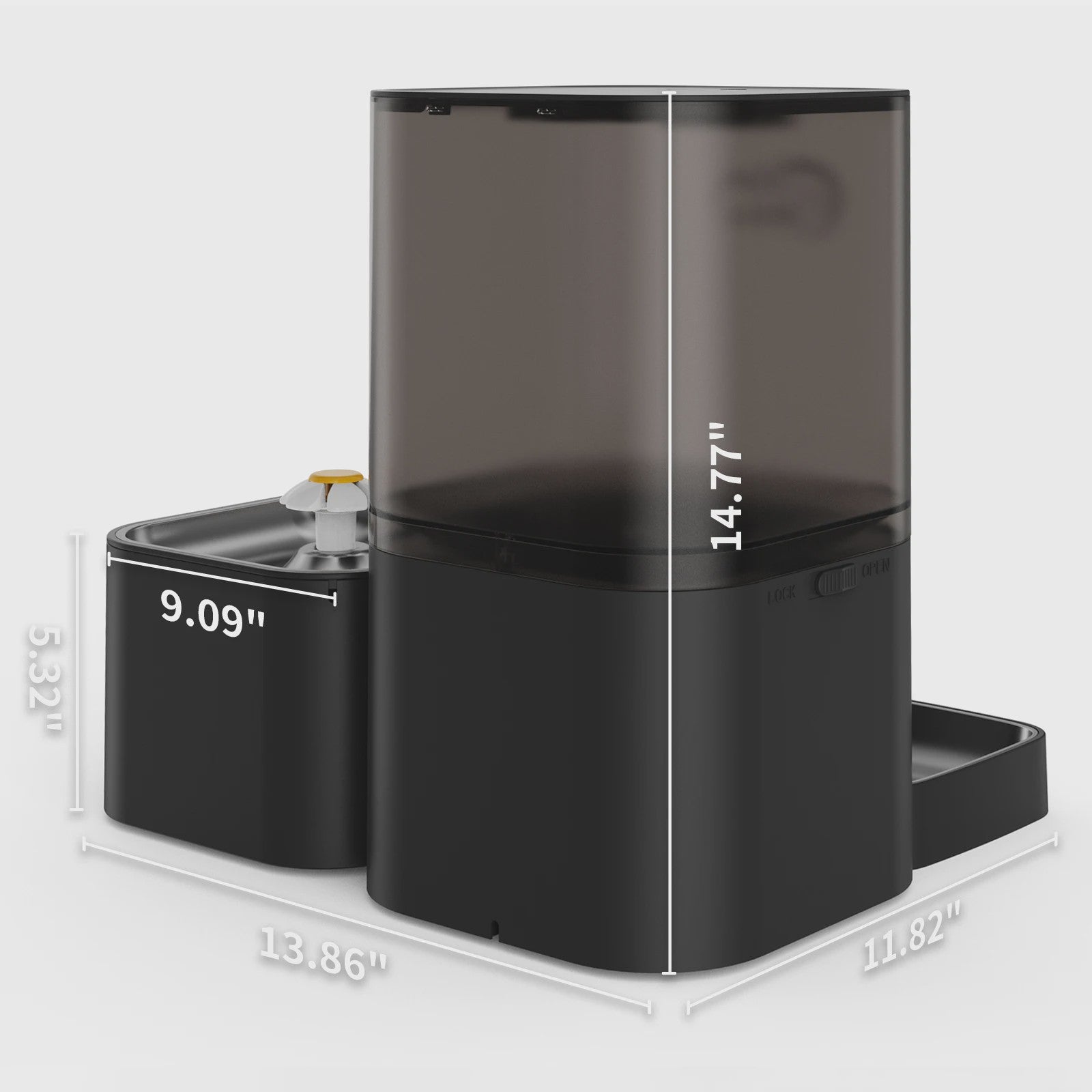 DOEL 2-in-1 Smart Voerautomaat & Drinkfontein voor Katten en Kleine Honden - 6L Capaciteit, App Controle