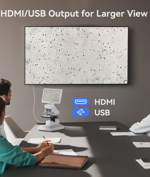 TOMLOV DM301 Max Digitale Biologische Microscoop - 1200x Zoom met 7" Scherm voor Onderwijs