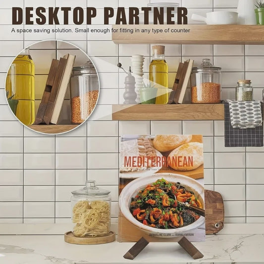 Houten Kookboekstandaard & Boeksteun - Ideaal voor Recepten, Menu's en Display in de Keuken