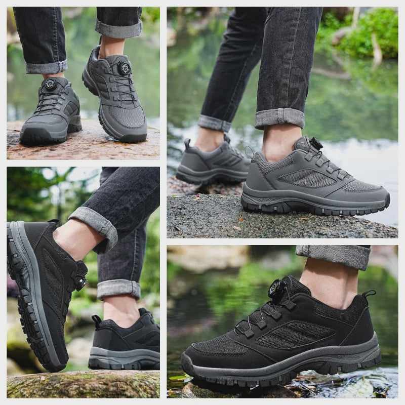 Herenschoenen Outdoor Wandelschoenen met Draaibare Gesp - Antislip & Comfortabel