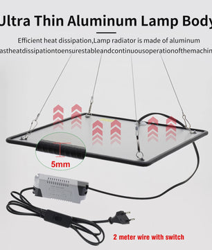 2x LED Groeilamp Full Spectrum 1200W - Professionele Kweekverlichting voor Binnen