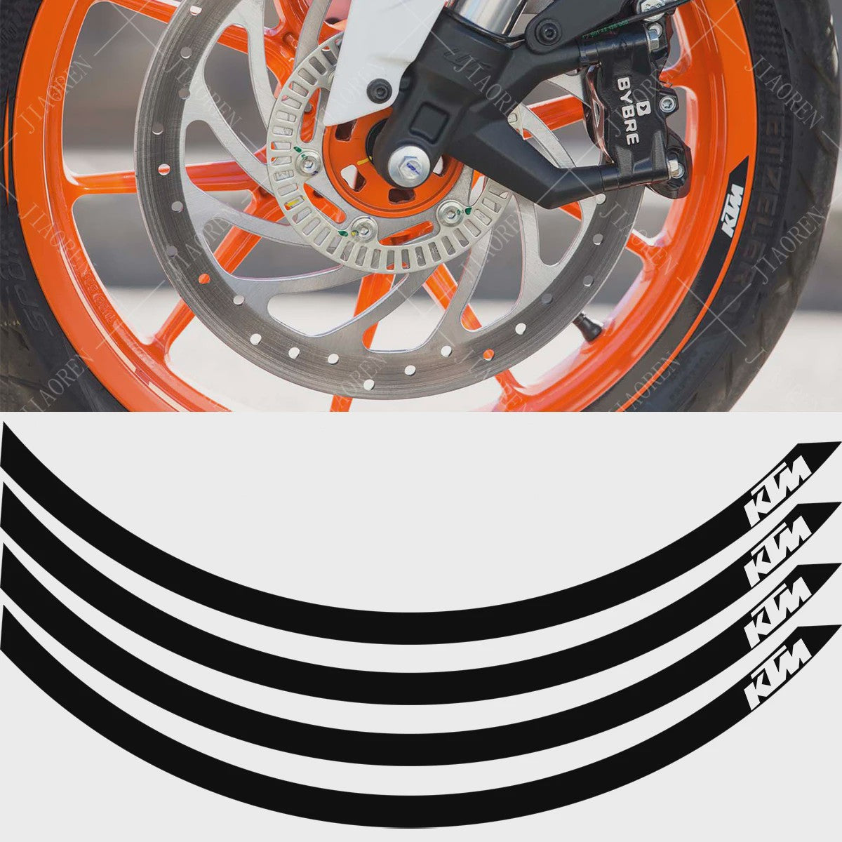KTM Duke Velgstickers - Decoratieve Vinyl Decals voor Duke 125, 390, 690, 790