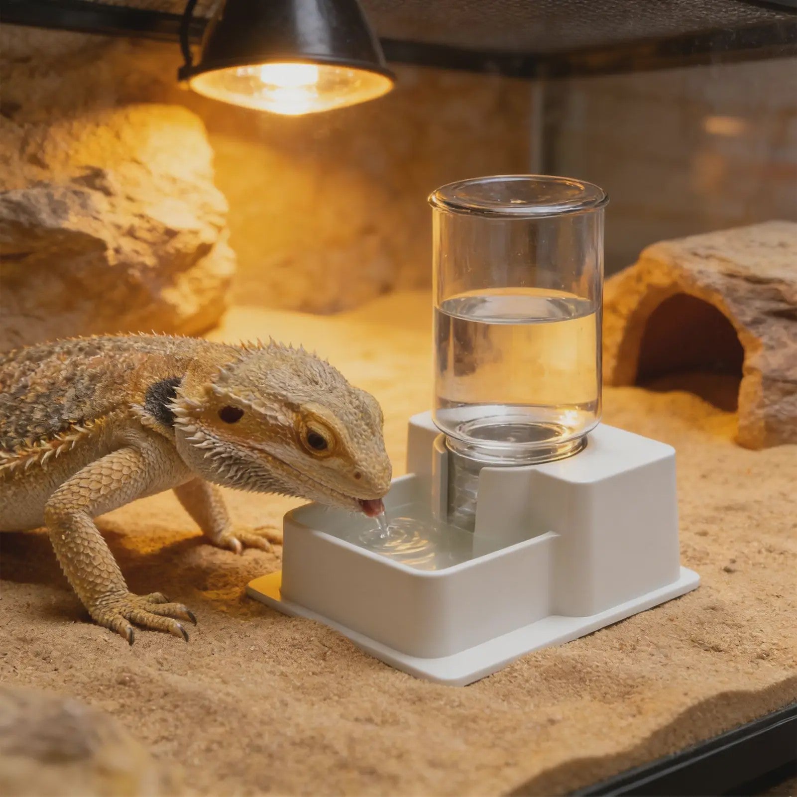 Automatische Reptielen Voerbak & Waterdispenser - Zelfvoorzienend en Afneembaar