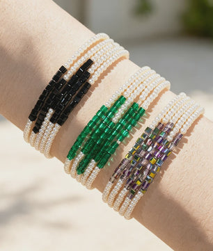 5-delige Bohemian Kralen & Parels Armbandenset voor Dames