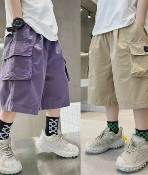 Zomerse Jongens Shorts met Grote Zakken - Katoen, Half Lang - Perfect voor Buiten & Sport (3-14 Jaar)