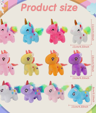 Set Mini Pluche Eenhoorns (4-24 Stuks) - Knuffels, Sleutelhangers & Feestartikelen voor Kinderen