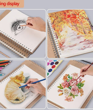 Schetsboek met Dik Papier (160 GSM) - Diverse Maten A3, A4, A5, 8K, 16K - Ideaal voor Tekenen en Schilderen
