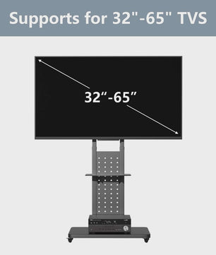 Verrijdbare TV Standaard voor 32-65 Inch TV's | In Hoogte Verstelbaar | VESA 600x400mm