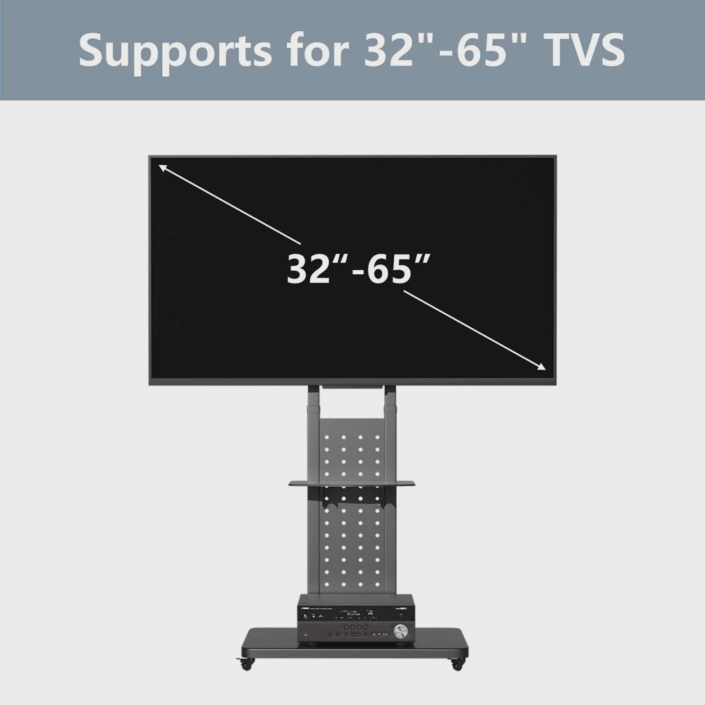 Verrijdbare TV Standaard voor 32-65 Inch TV's | In Hoogte Verstelbaar | VESA 600x400mm