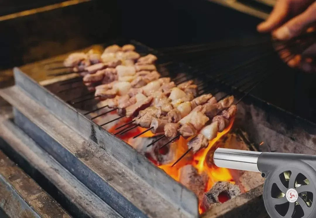 Handmatige BBQ Luchtblazer - Draagbare Ventilator voor Buiten Koken en Barbecue