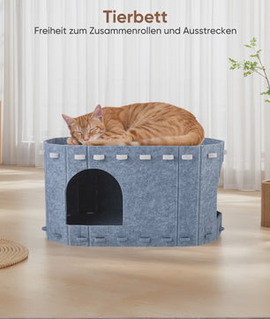 Dubbele Katten Tunnel met Uitneembare Wasbare Filtdelen - Comfort & Krabbescherming