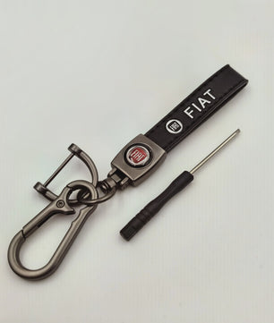 FIAT Autosleutelhanger met Logo - Stijlvolle Sleutelhanger voor Diverse Fiat Modellen