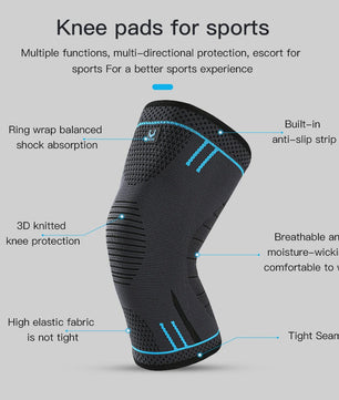 Comfortabele Kniebrace met Compressie en Ademend Materiaal voor Sport & Fitness