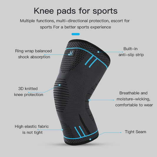 Comfortabele Kniebrace met Compressie en Ademend Materiaal voor Sport & Fitness
