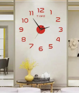 XL Lichtgevende Wandklok Stickers - DIY Klok voor Woonkamer & Slaapkamer