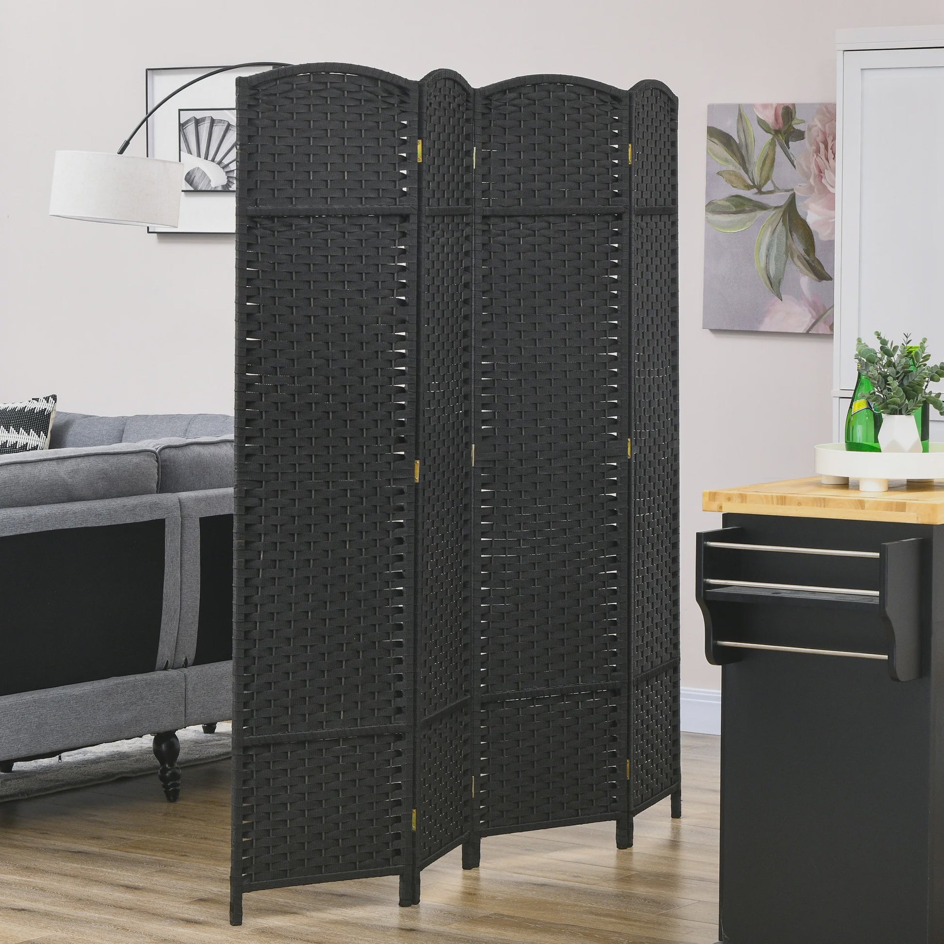 Stijlvol 4-delig Vouwbaar Kamerscherm - 160x170 cm - Creëer Sfeer en Privacy