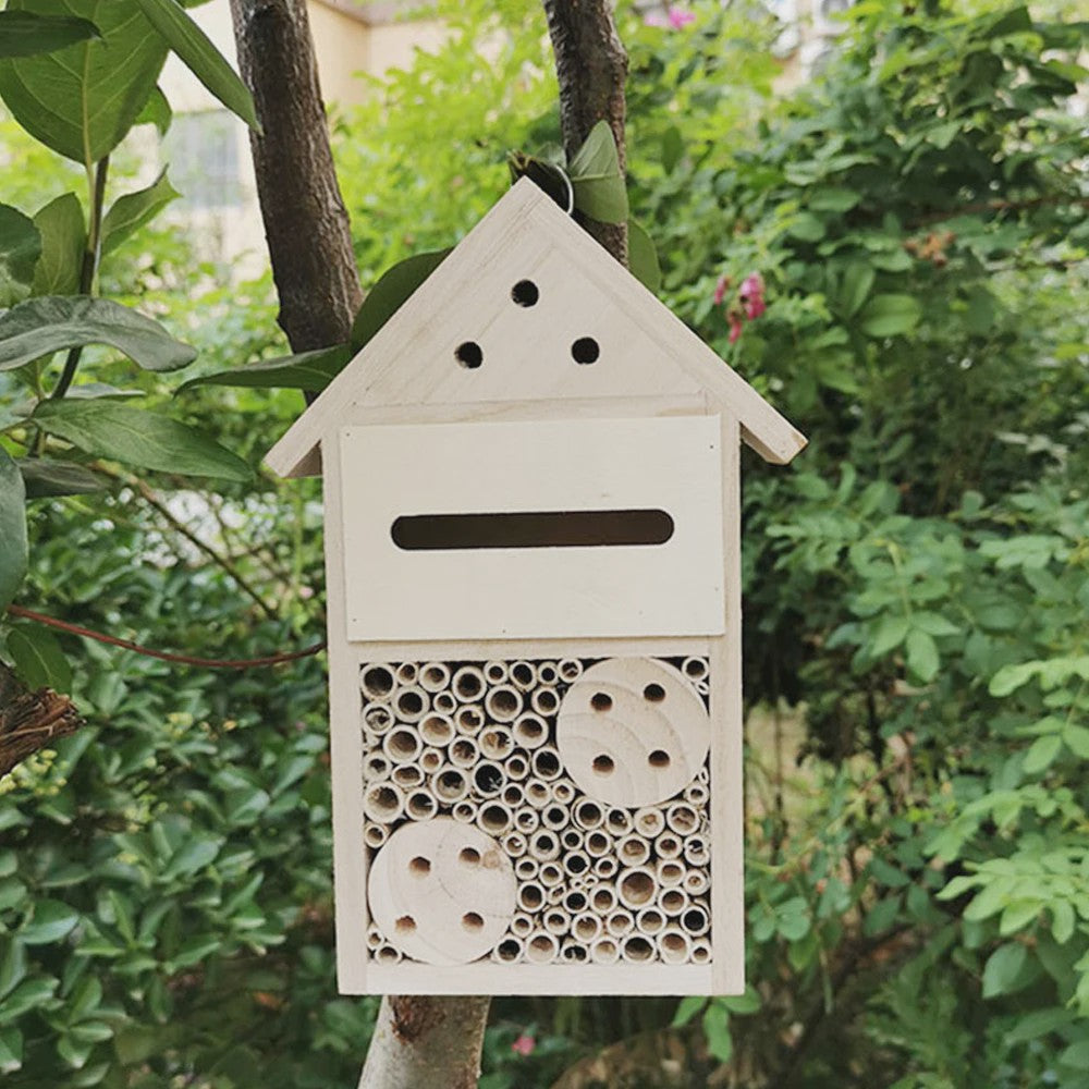Houten Bijen- en Insectenhotel voor Tuin en Buiten - Natuurlijk Hout