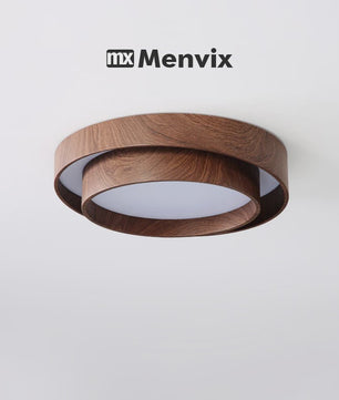 Nordic Walnoothouten LED Plafondlamp - Stijlvolle Verlichting voor Woonkamer, Eetkamer, Balkon, Slaapkamer