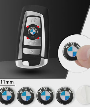 BMW M Sleutel Embleem Stickers (11mm/14mm) - Set van 5 of 10 Stuks