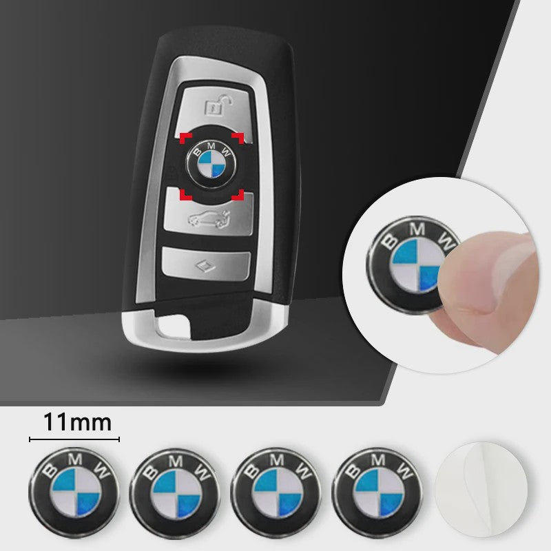 BMW M Sleutel Embleem Stickers (11mm/14mm) - Set van 5 of 10 Stuks