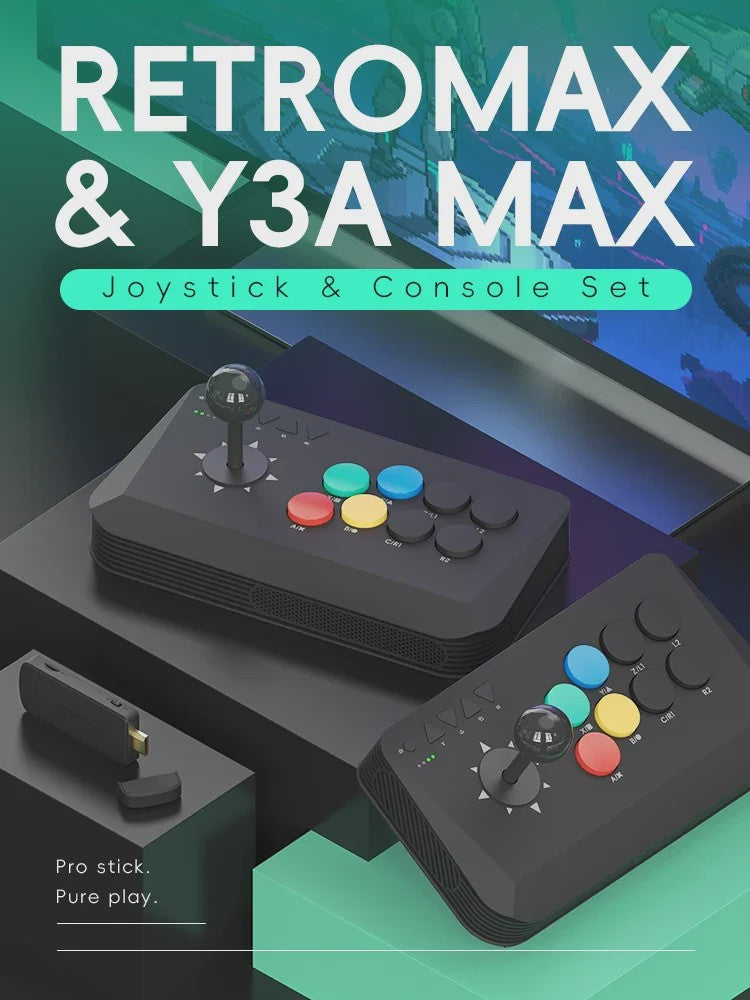 Wireless Arcade Stick Y3A Max - Pro Fight Joystick voor PC, TV Box & Retro Games