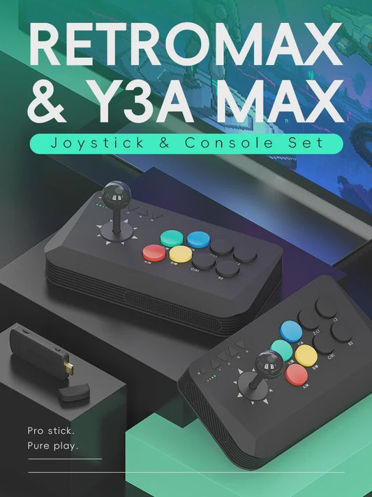 Wireless Arcade Stick Y3A Max - Pro Fight Joystick voor PC, TV Box & Retro Games