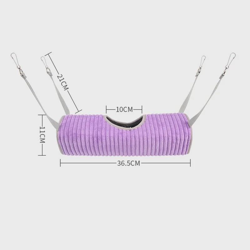 Warme Hamster & Knaagdier Hangmat Tunnel - Zacht Fleece & Velours